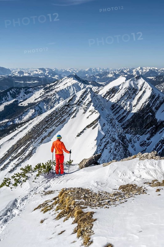 Ski tourers at the summit of Sonntagshorn