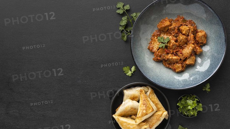 Top view indian food frame with copy space. Resolution and high quality beautiful photo