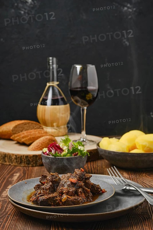 Beef or deer ragout with potato