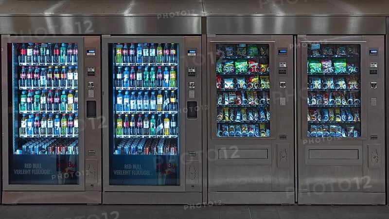 Drinks and sweets vending machines