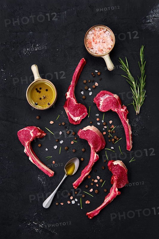 Composition with rack of lamb