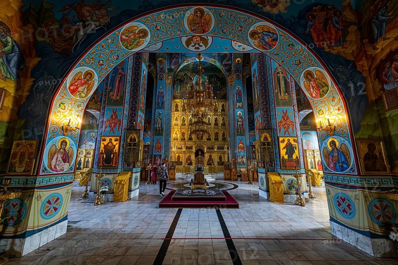 Interior of Abakan Cathedral of the Transfiguration