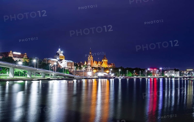 Beautiful view of the city at night