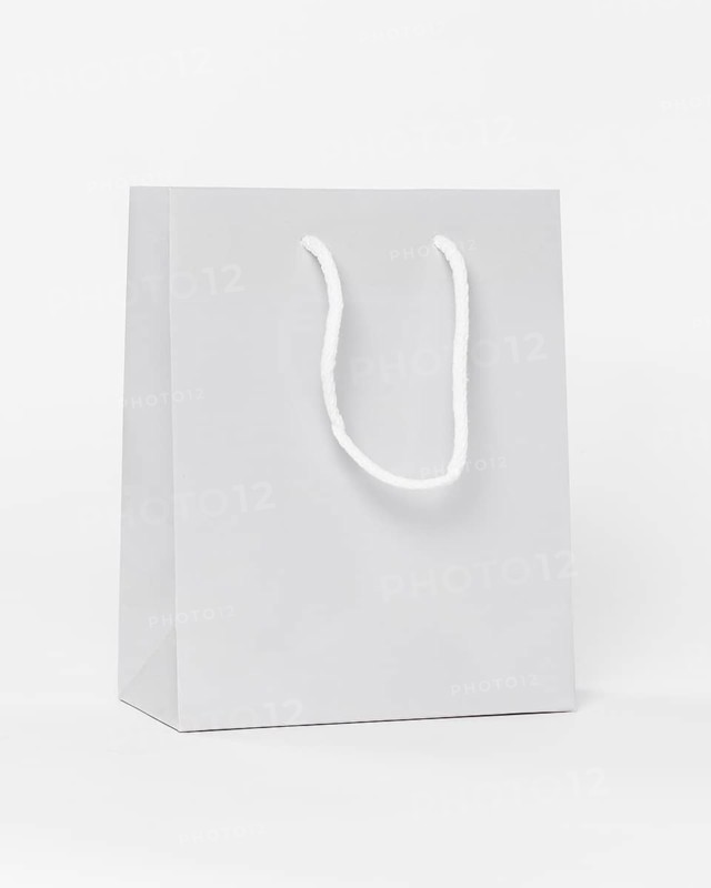 White paper shopping bag with handles. Resolution and high quality beautiful photo