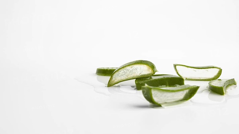 Close up view aloe vera beauty concept