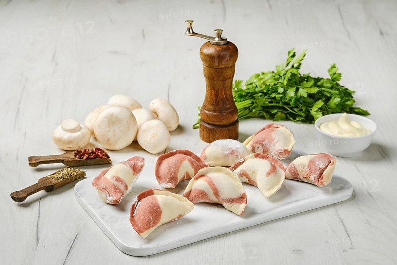 Frozen dumplings with mushrooms