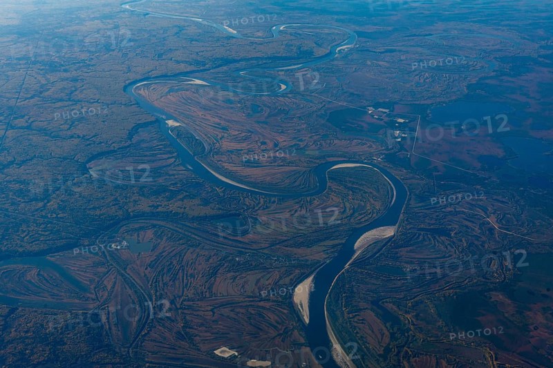 Aerial of the Taiga near