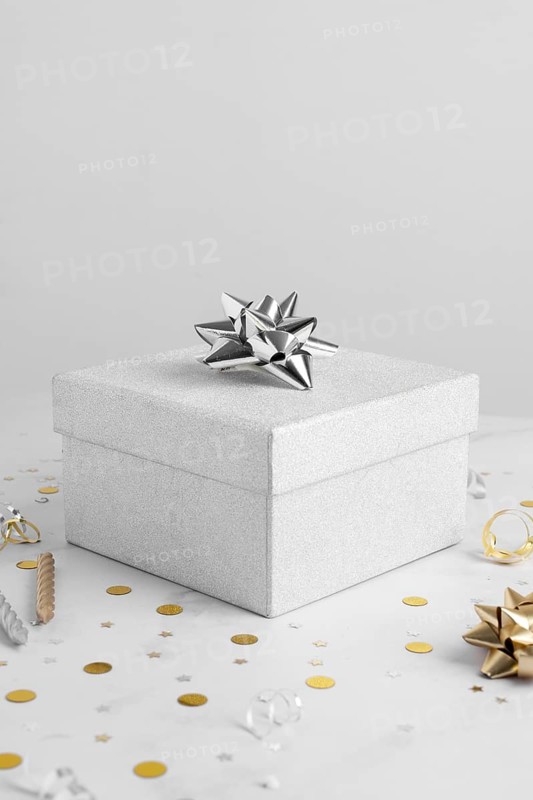 Front view birthady gift with copy space