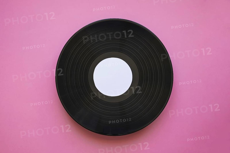 Vinyl mockup pink background. Resolution and high quality beautiful photo