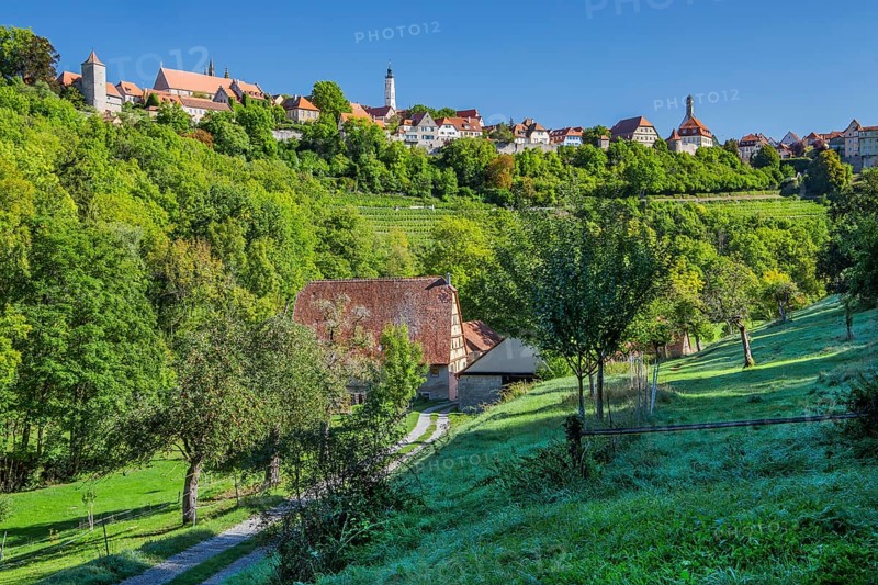 Town panorama above the valley