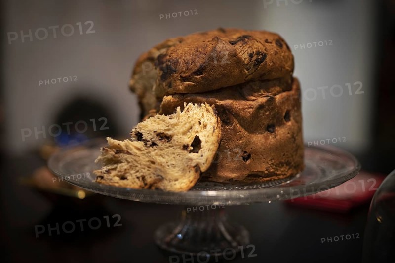 Close up delicious panettone