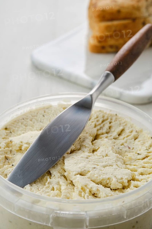Country style cottage cheese in a pot