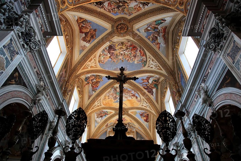 Ceiling frescoes by Giovanni Lanfranco in the nave