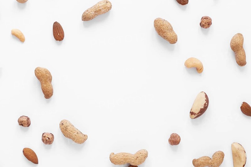 Top view nuts arrangement concept 1. Resolution and high quality beautiful photo