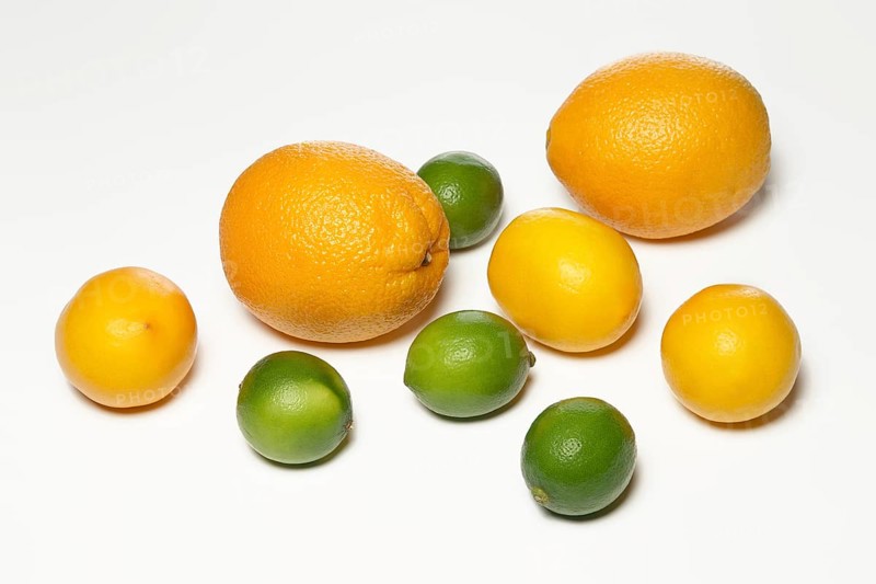 Top view of lemon