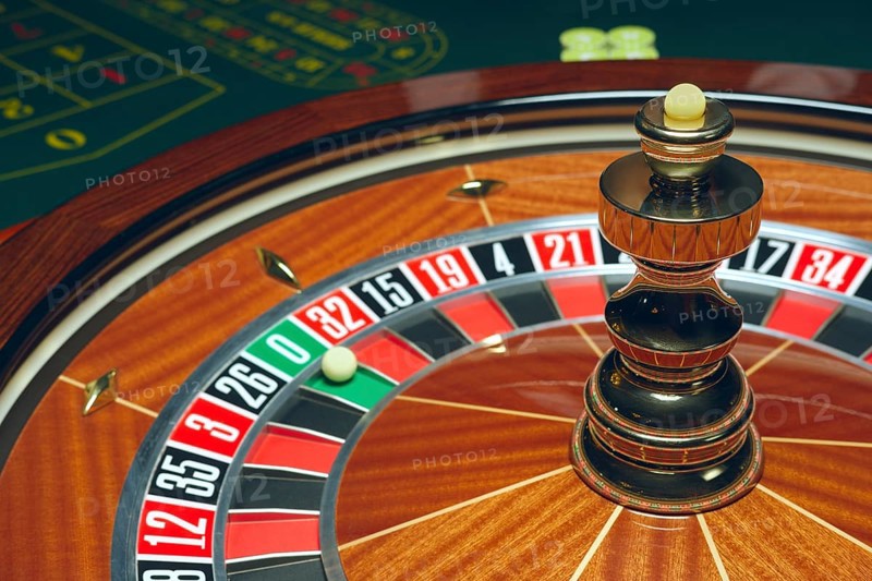 Casino Roulette with ball. Winning combination