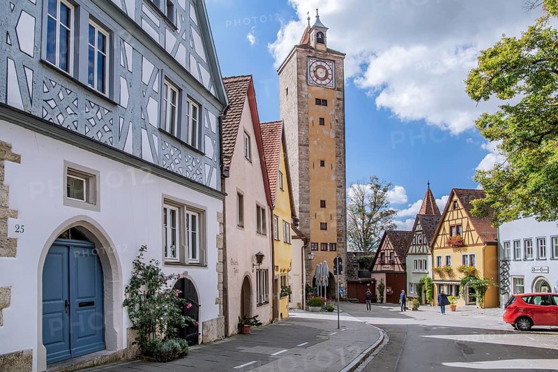 Herrngasse with castle tower