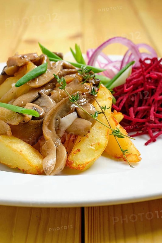 Close up view of fried potato