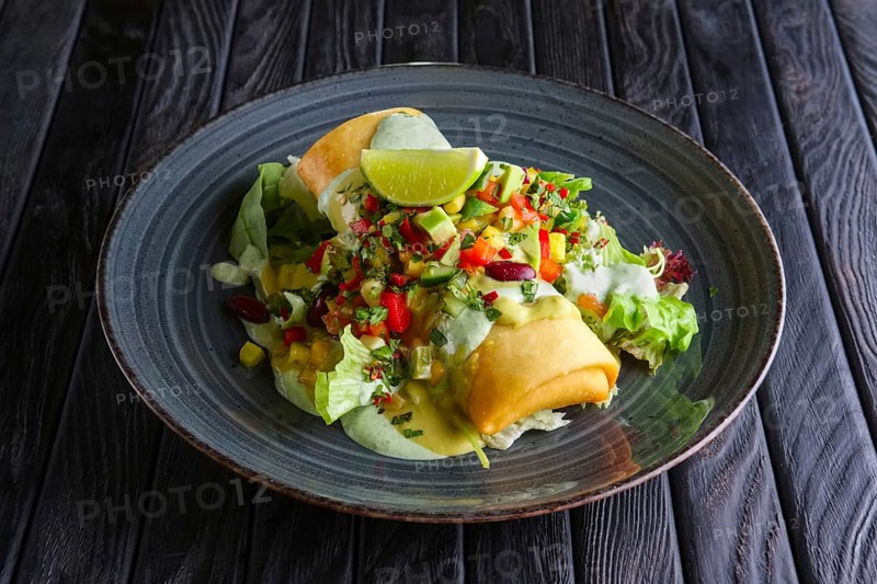 Burito with corn