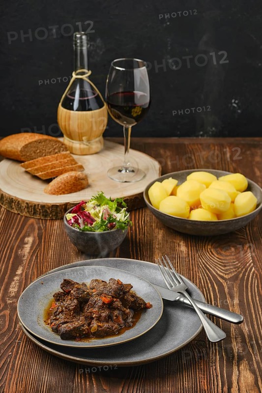 Beef or deer ragout with potato