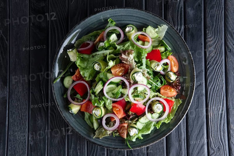 Salad with fresh cucumber