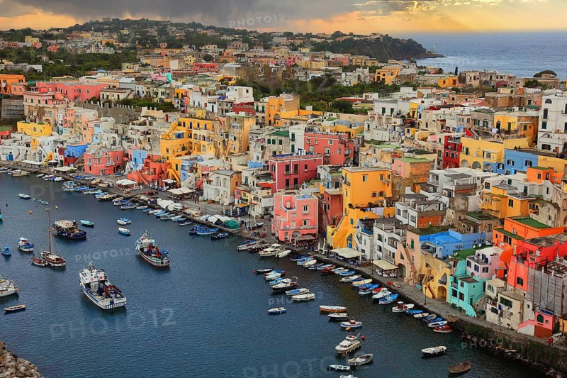 Corricella district with the port
