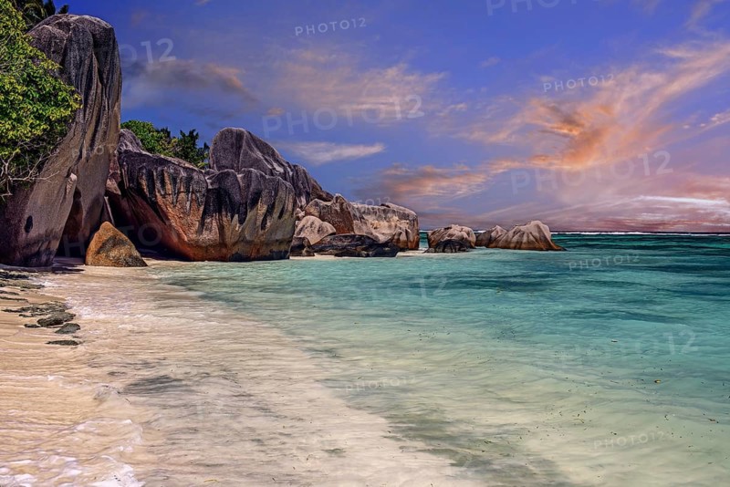 Beach and granite rocks