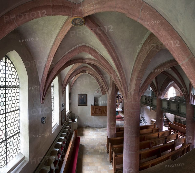 Side aisle of the late Gothic hall church from 1488