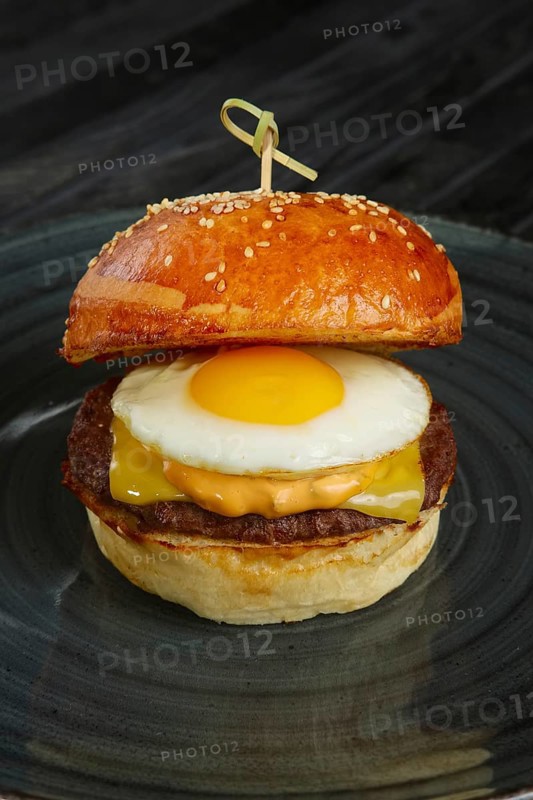 Burger with egg