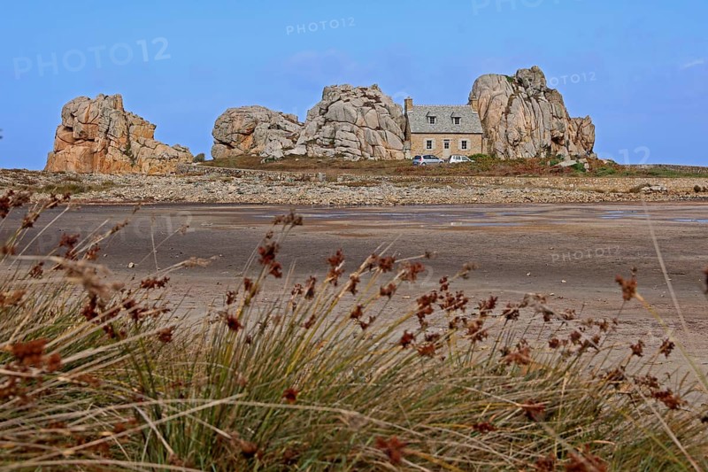 Country house between rocks near Le Gouffre