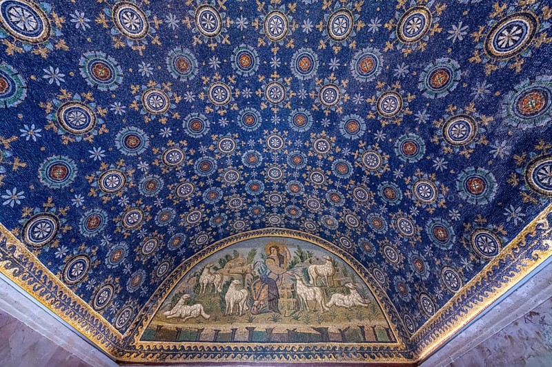 Beautiful mosaics in the Basilica di San Vitale