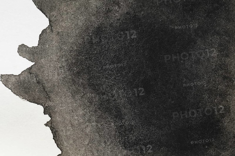 Mysterious black hand painted stain white surface