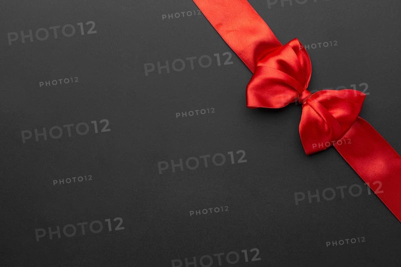 Top view black friday red ribbon with copy space. Resolution and high quality beautiful photo