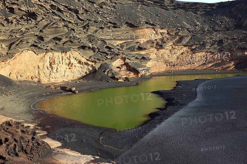 The partially submerged crater of the volcano Montana de Golfo