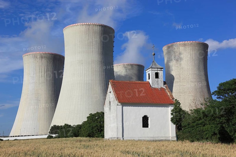 Small abandoned chapel in front of the power plant
