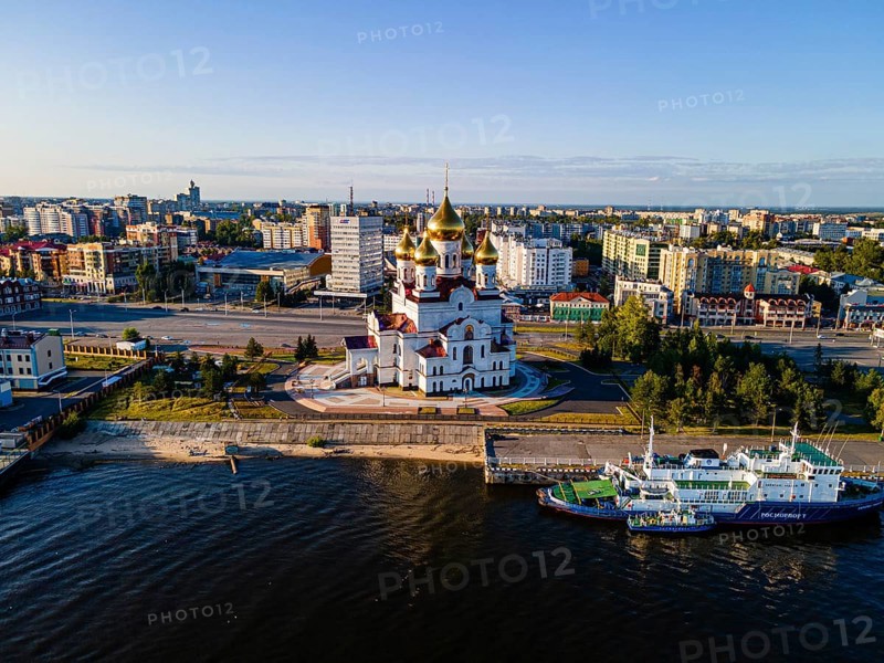 Aerial of the Cathedral of the Archangel