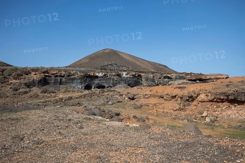 Rocky landscape around the volcano Montana de Guenia
