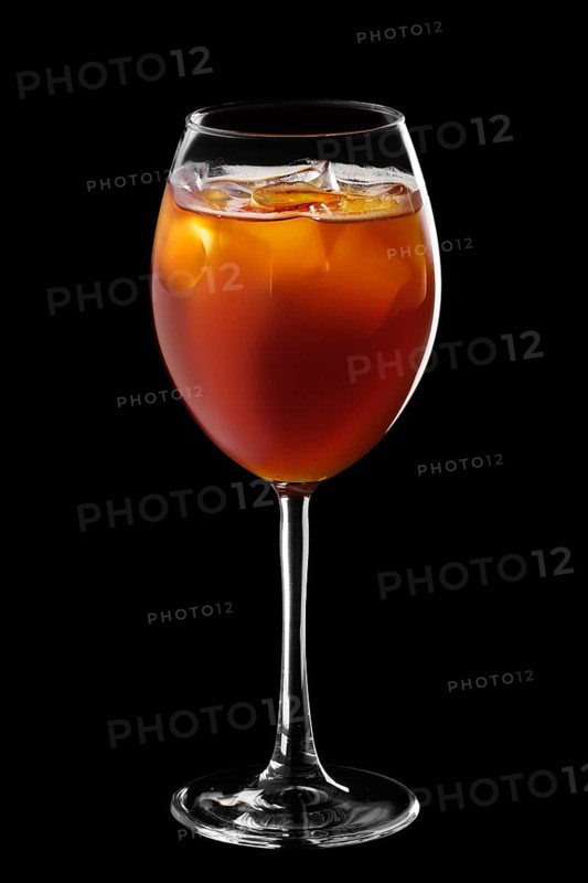 Wine glass with mixed beer