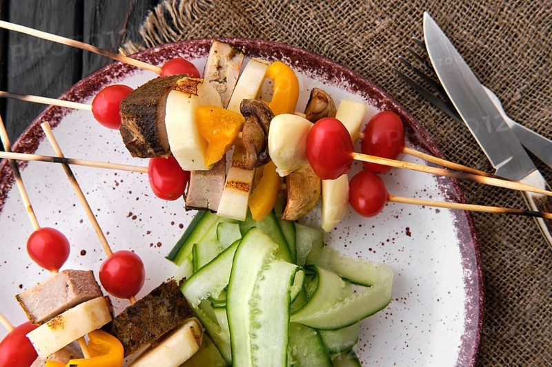Shashlik with vegetables