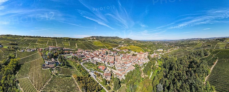 Panorama aerial of Barolo