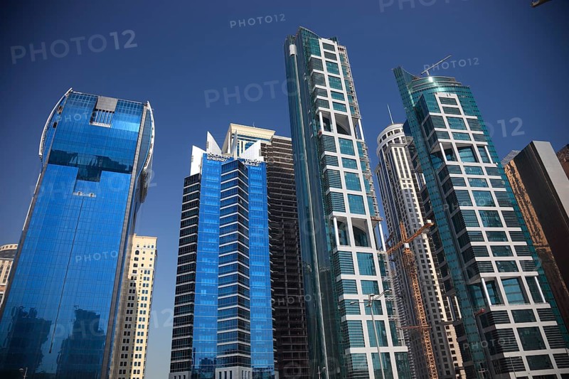 High-rise buildings around Conference Street in Doha
