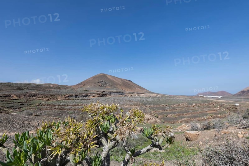 Rocky landscape around the volcano Montana de Guenia