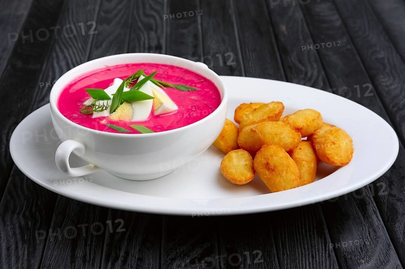 Traditional belorussian chiller soup