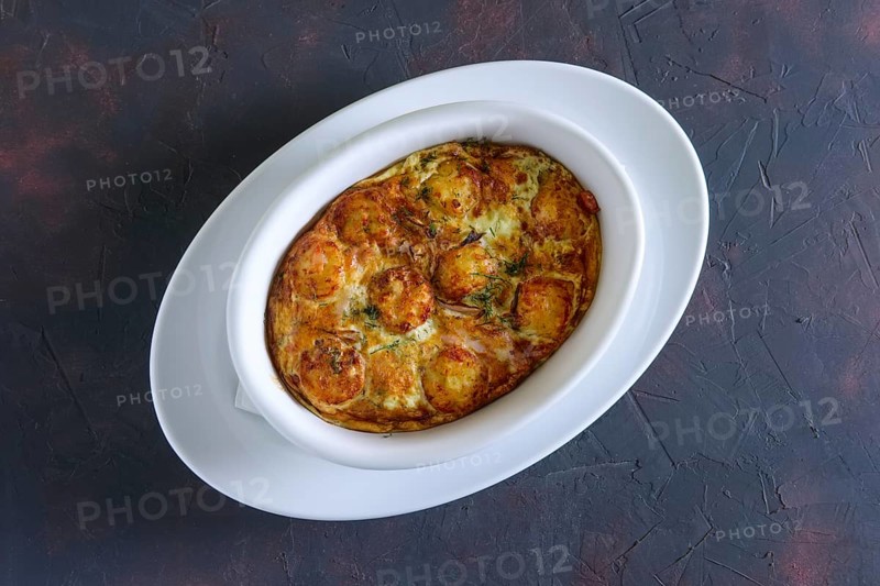 Potato rosti with bacon and cheese