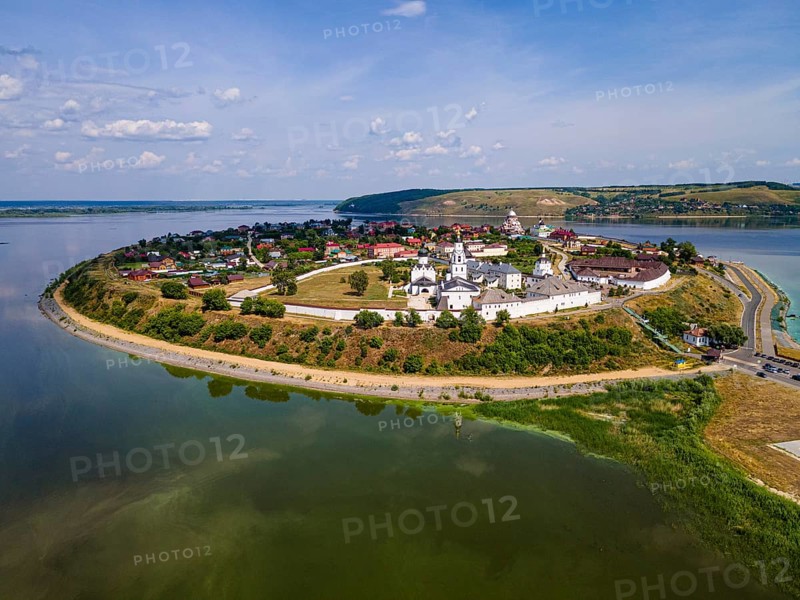 Aerial of the Unesco site Sviyazhsk