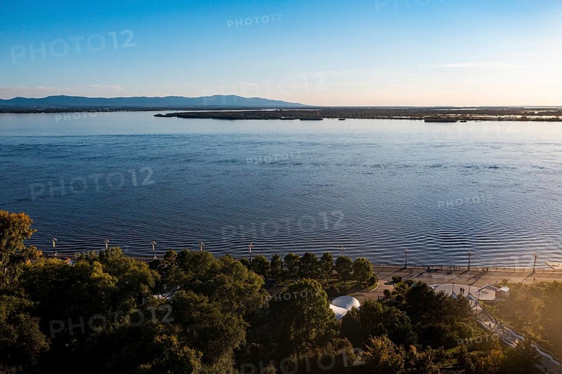 Aerial of the Amur river