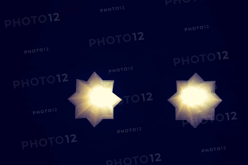 8 pointed star holes through a wall in the view