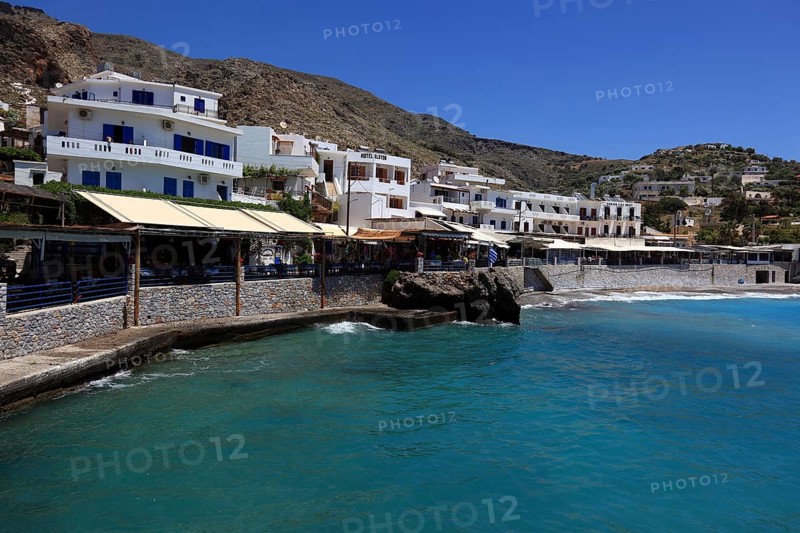 Chora Sfakion is a coastal town in the south of the island of Crete with a small harbour on the Libyan Sea