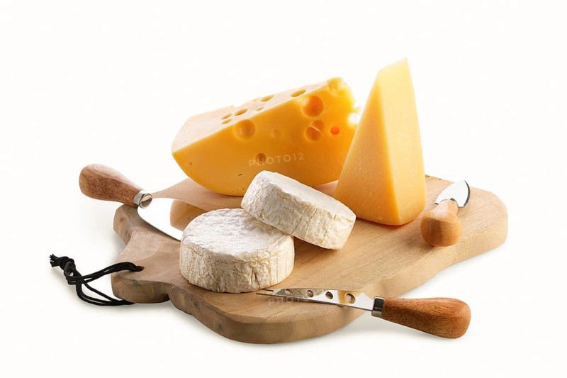 Different types of cheeses