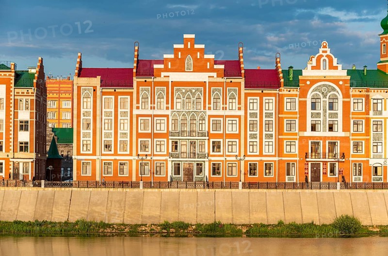 Houses build in the style of Bruges in Yoshkar-Ola